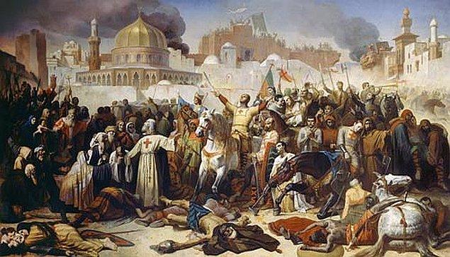 1099 - Birinci Haçlı seferi: Haçlı ordusu Kudüs kalesi önüne geldi ve Kudüs Kuşatması başladı.