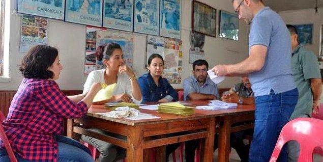 Çanakkale'nin Bayramiç ilçesinin Örenli Köyü'nde ise, 37'şer oy alan muhtar adayları arasında kağıtla kura çekimi yapıldı.