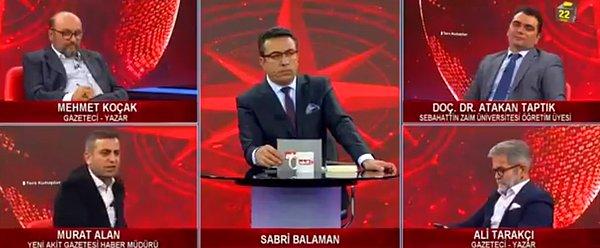 Akit TV'de önceki akşam ekrana gelen, Sabri Balaman'ın sunduğu Ters Kutuplar adlı programda, Murat Alan, gazeteci Ali Tarakçı'yla tartışmaya başladı.