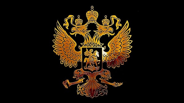 7. Двуглавый орел на гербе России в правой лапе держит...