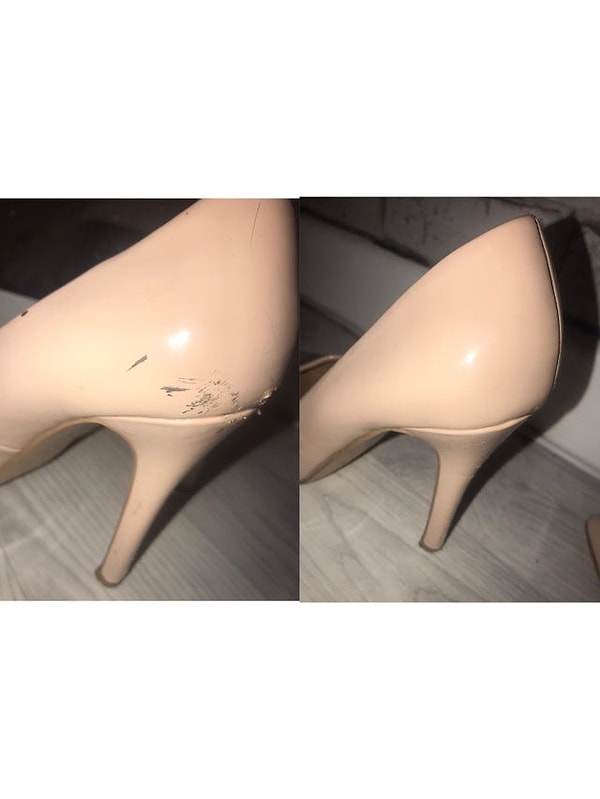 13. Чтобы избавиться от потертостей на туфлях, используйте лак для ногтей без ацетона.