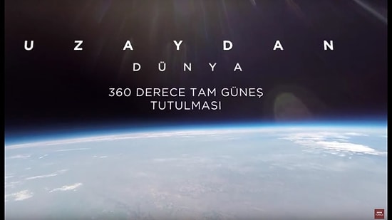 360 Derece Görüntülerle Uzaydan Dünya'da Tam Güneş Tutulması