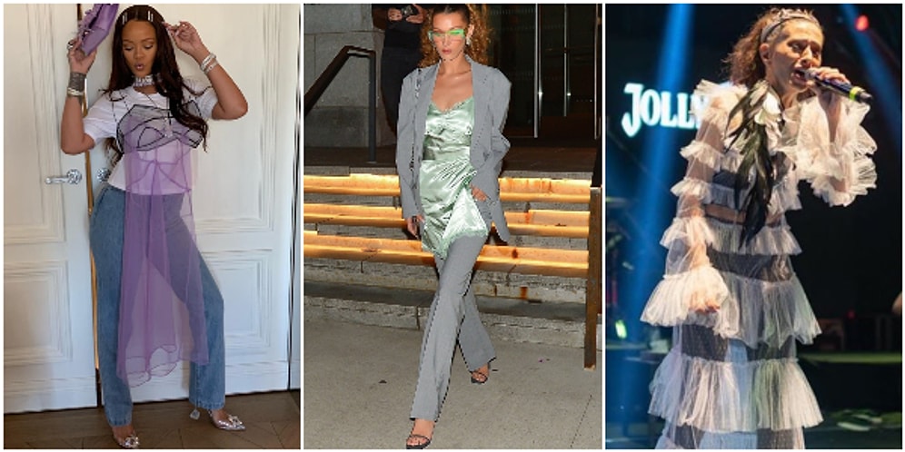 Bir Dönem Nasıl Giyilmiş Derken Yeniden Ünlülerin Üstünde Görmeye Başladığımız Pantolon Üstü Elbise Modası Geri Geliyor