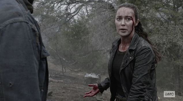 7. Fear the Walking Dead'in 5. sezonunda, Alicia, Morgan ve çetenin geri kalanı, tamamen bilinmeyen bir alana indikten sonra Logan tarafından ihanete uğradı.