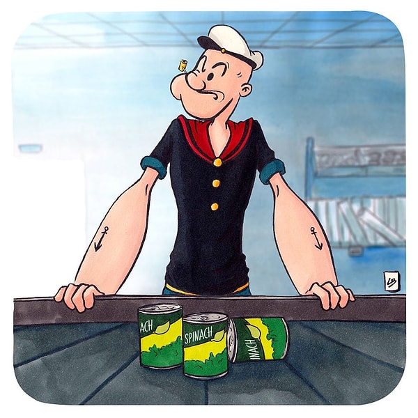 15. Моряк Попай и шпинат