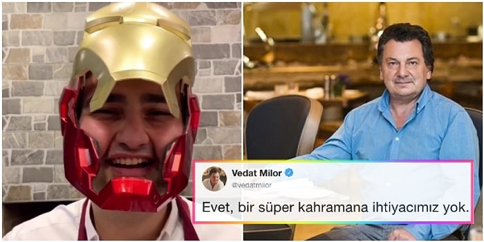 Adamı Yine Çıldırttılar! Vedat Milor Iron Man Maskesiyle Soğan Doğrayan CznBurak'ı Eleştirdi: "Süper Kahramana İhtiyacımız Yok"