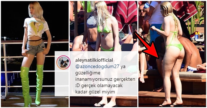 Aleyna Tilki’nin Bikinili Hâlleriyle Instagram’daki Fotoğrafları Arasındaki Dev Fark Photoshop Tartışmalarına Yol Açtı