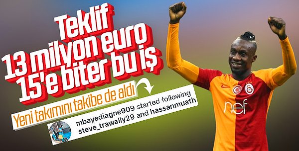 Diagne'nin sosyal medya üzerinden yaptığı bu hamle transfer iddialarını kuvvetlendirdi.