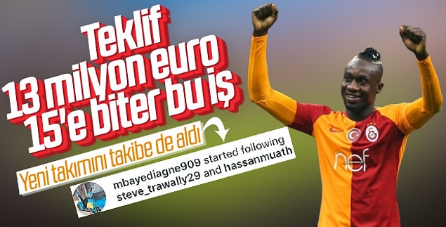 Diagne'nin sosyal medya üzerinden yaptığı bu hamle transfer iddialarını kuvvetlendirdi.