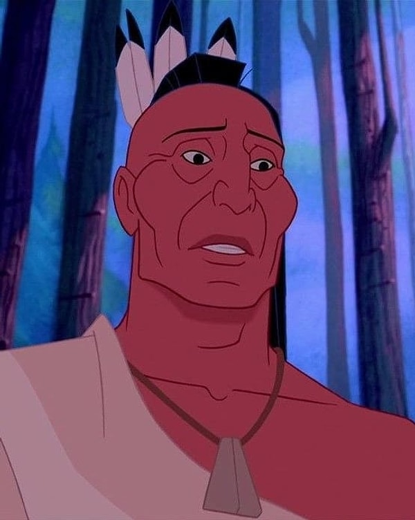 2. Затем взгляните на отца Покахонтас, вождя Поухатана.