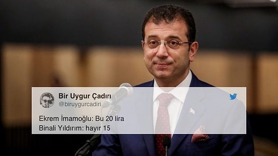 Ekrem İmamoğlu ve Binali Yıldırım Ortak Canlı Yayınında Cebinden 20 TL Çıkaran İmamoğlu Sosyal Medyanın Diline Düştü