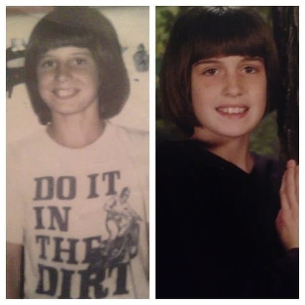 3. "Мой папа и я в одном и том же возрасте с одинаковыми стрижками"