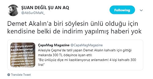 Çeşme'de Kahvaltıya Ödediği Paraya İsyan Eden Demet Akalın Üzücü Hâlde Toplumsal Medyanın Lisanına Düştü!