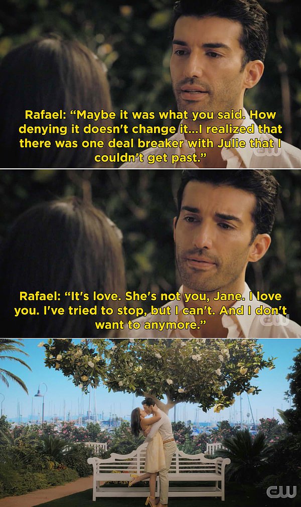 Julie ve Rafael'in ilişkisi çok uzun sürmedi çünkü Rafael Jane'e aşık olduğunu ve onunla birlikte olmak istediğini sonunda fark etti.