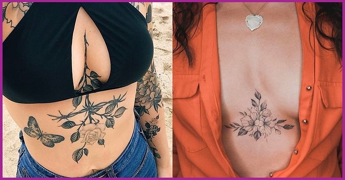 Dekoltenizi Taçlandırıp Kendinizi Seksi Hissedeceğiniz Bu 17 Meme Dövmesine Mutlaka Göz Atmalısınız!