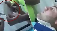 Trafikte Makas Attıktan Sonra Kaza Geçiren Sürücüye Sedyede Ceza Yazan Trafik Polisi
