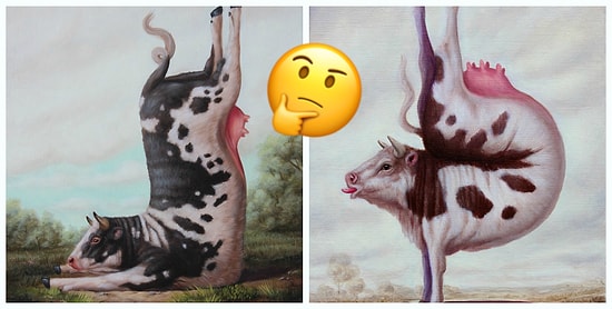 Когда корова занимается йогой: Необычные работы французского художника, на которых животные решили заняться фигурой