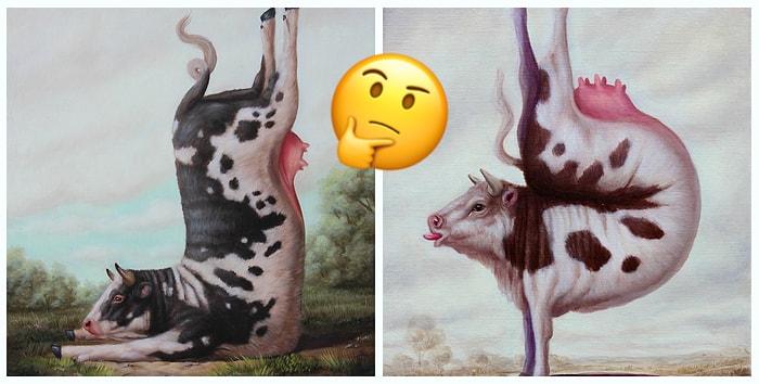 Когда корова занимается йогой: Необычные работы французского художника, на которых животные решили заняться фигурой