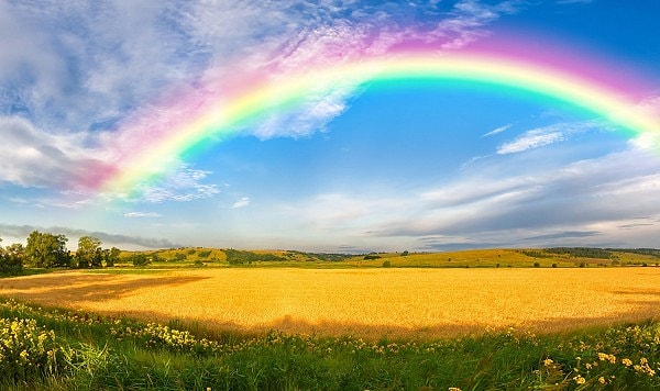 1. Как вы представляете радугу?