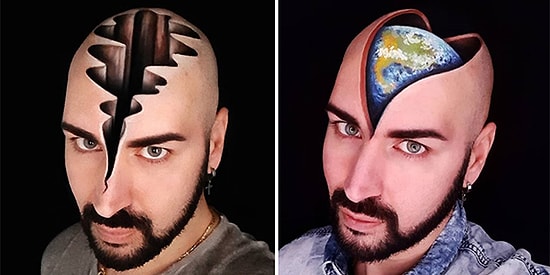 İnsanlar Ne Kafalar Yaşıyor! Makyaj Sanatına Boyut Katan Sanatçıdan Yok Artık Diyeceğiniz İnanılmaz Kareler