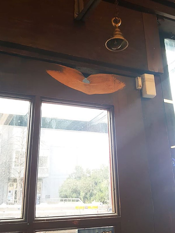 24. Колокольчик оставил свой след на двери