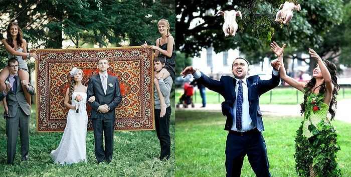 Фото, глядя на которые невозможно понять: этот трэш – свадьба или все же маскарад?