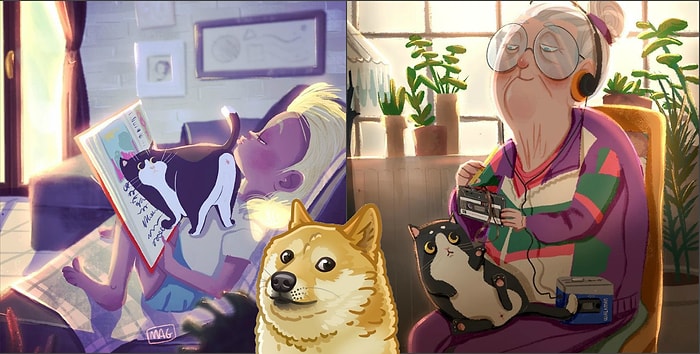 Итальянский иллюстратор изобразил котейкины повадки, объясняющие всю силу очарования усатых-полосатых