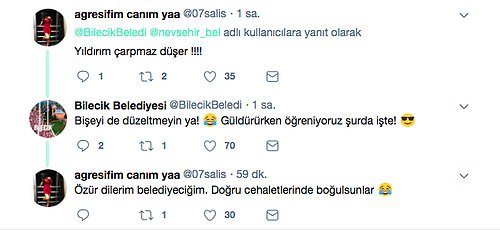 Nevşehir Belediyesi'nin Attığı Tweet'e Bilecik Belediyesi'nin Verdiği Karşılık ve Sonrasında Gelişen O Süper Atışma