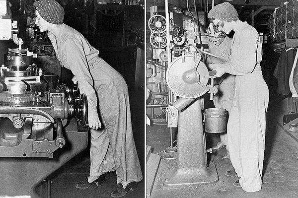 1942 yılında İkinci Dünya Savaşı devam ederken erkekler savaşa katıldıkları için fabrikalarda işgücü azalmıştı. Ve kadınlar devreye girmişti. Naomi de bir askeri hava üssünün makine kısmında çalışmaya başladı.
