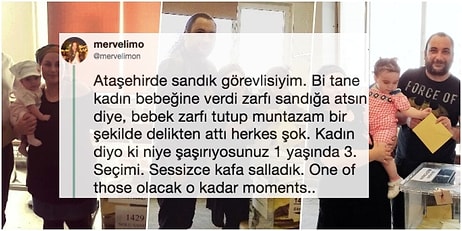 Henüz 1 Yaşında Olmasına Rağmen Hayatında Üçüncü Kez Sandık Başına Giden Kıdemli Seçmen Bebek