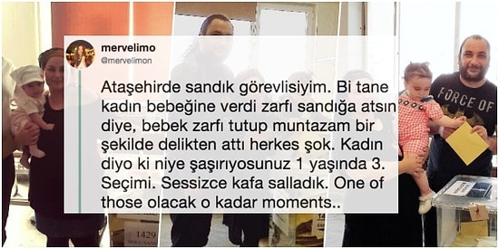 Henüz 1 Yaşında Olmasına Rağmen Hayatında Üçüncü Kez Sandık Başına Giden Kıdemli Seçmen Bebek