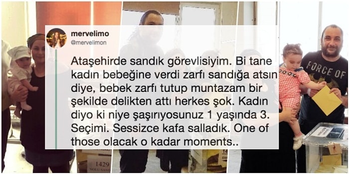 Henüz 1 Yaşında Olmasına Rağmen Hayatında Üçüncü Kez Sandık Başına Giden Kıdemli Seçmen Bebek