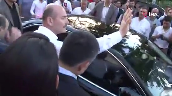 Binali Yıldırım'ın Ak Parti İl Başkanlığı'ndan Ayrıldığı Sırada 'İl Başkanı İstifa' Diye Bağıran Gruba Süleyman Soylu'dan Müdahale