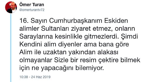 Gazeteci Ömer Turan’ın Son Seçimle Birlikte Yollarını Ayırdığı Cumhurbaşkanı Recep Tayyip Erdoğan’a Mektubu