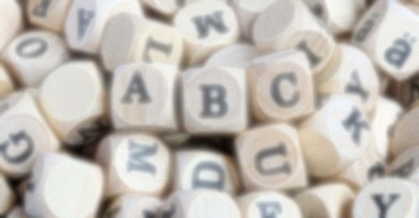 5. Какая из букв размыта меньше всего?