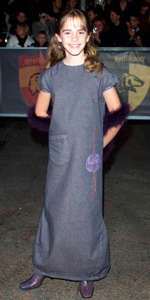 18. А вот и малышка Эмма Уотсон на премьере фильма "Гарри Поттер и философский камень" в 2001 году.