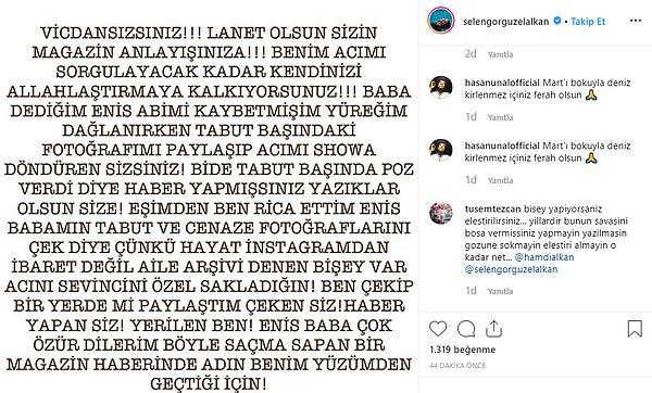Gösterilen tüm bu tepkilerin ardından Selen Görgüzel, Instagram hesabı üzerinden konuyla ilgili bir açıklama yaptı.