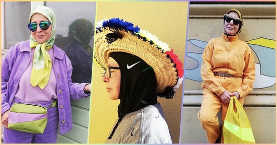 Toplumsal Normlara Meydan Okuyan, Büyüleyici ve Rengarenk Tarzı ile Moda İkonu Olan 66 Yaşındaki Başörtülü Kadın