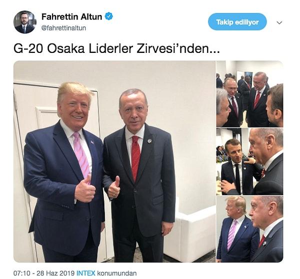 Cumhurbaşkanlığı İletişim Başkanı Fahrettin Altun, Twitter hesabından INTEX Osaka Fuar Merkezi alanından fotoğraf paylaşımında bulundu.