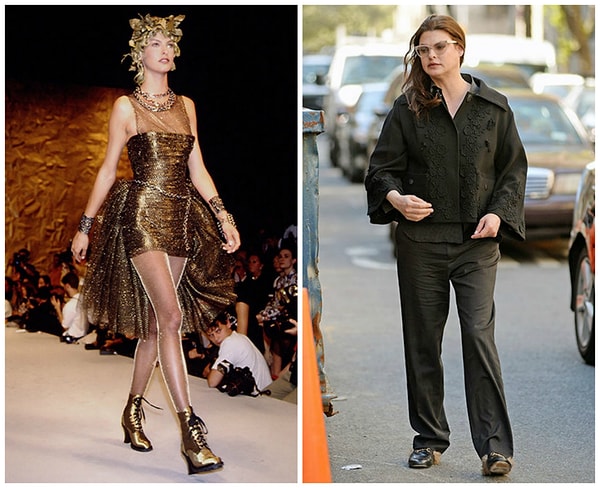 5. А вот Линда Евангелиста (54 года) сильно сдала: она не только сильно набрала в весе, но и переборщила с пластическими операциями.