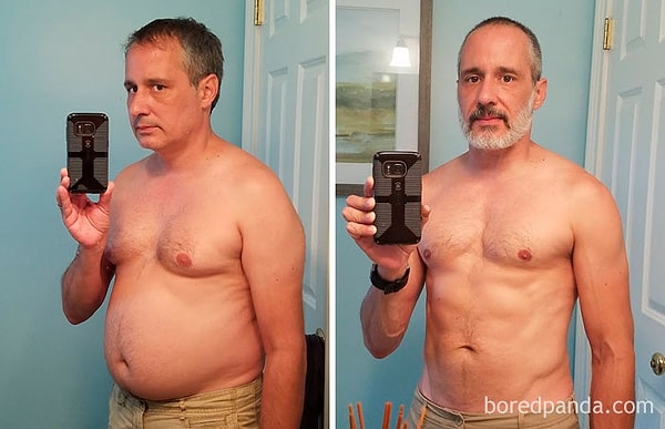 7. Бросил пить год назад и сбросил 16 кг.