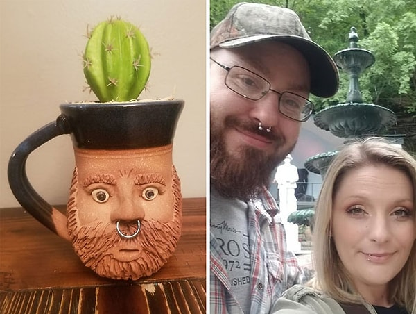 1. Увидела эту кофейную чашку в местной барахолке и была готова заплатить сколько угодно, так как она выглядит точно так же, как мой муж