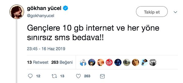 2. Binali Yıldırım'ın "Gençlere 10 GB İnternet Vereceğiz" Seçim Vaadi Goygoycuların Elinden Kurtulamadı