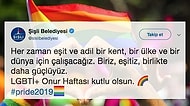 Belediyeler de 'Sevgi Kazanacak' Dedi! Onur Haftası Sebebiyle Belediyelerin Yaptığı Birbirinden Güzel Paylaşımlar