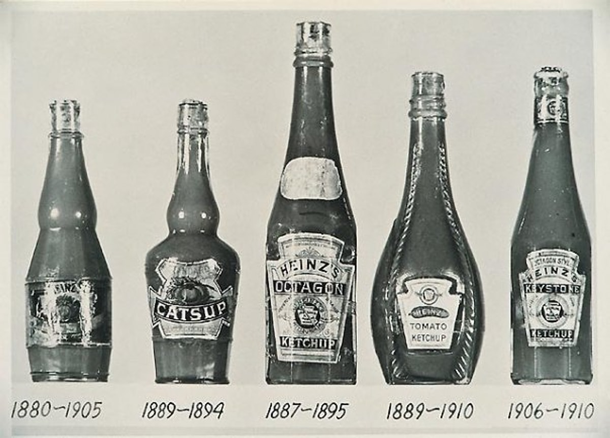 Происхождение упаковки. Heinz 1869 года. Heinz Ketchup Bottle. Heinz 19 век. Кетчуп 19 века.