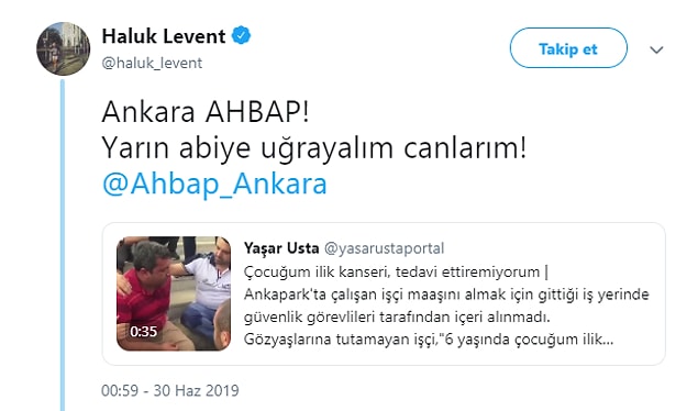 O babaya yardım eli Haluk Levent'ten AHBAP'tan geldi!