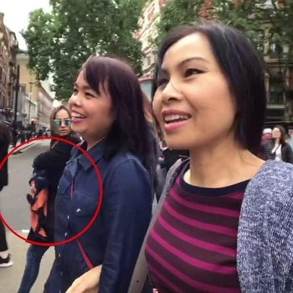 Taylandlı turist Nina Spencer ve arkadaşı Toi olup biteni videoya kaydetti.