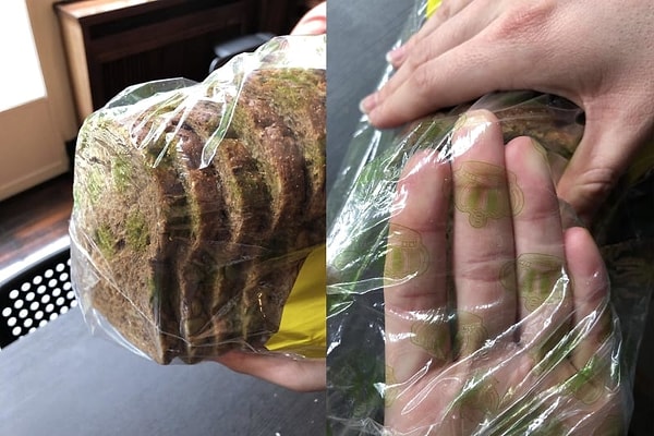 2. Этот пакет заставляет свежий хлеб выглядеть испорченным