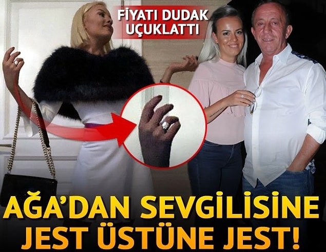 Ağaoğlu, genç sevgilisi Duygu Su Gülpınar'a aldığı ultra lüks hediyelerle de sık sık gündem oluyordu.
