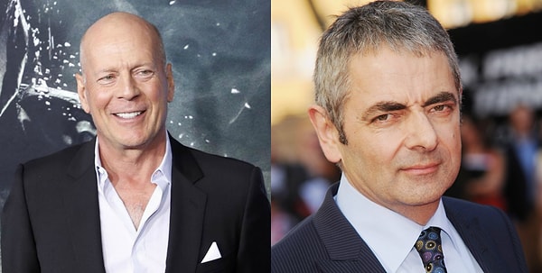 1. Брюс Уиллис и Роуэн Аткинсон - 1955 г. р. (64 года)